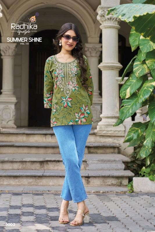 Radhika lifestyle summer shine vol 3 kurtis wholesale
